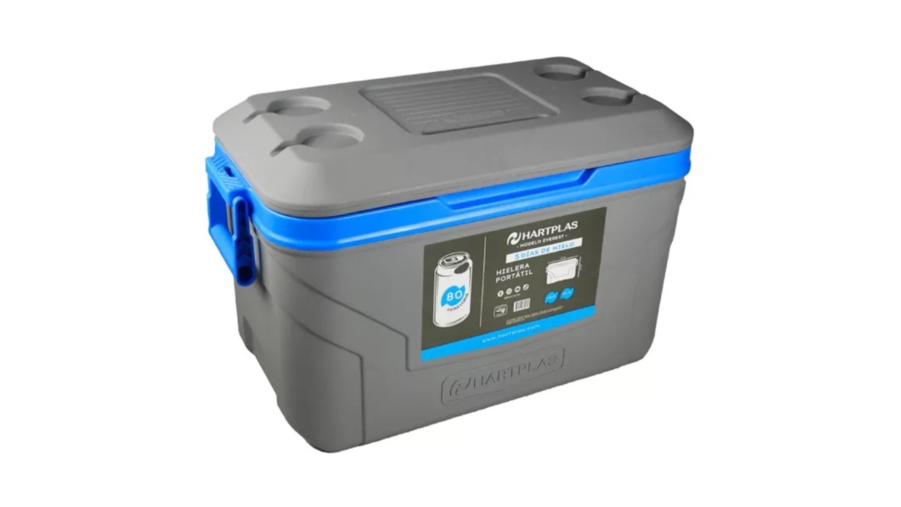 Hielera Everest Capacidad 52qt, 50 Lit Rectangular Gris/azul
