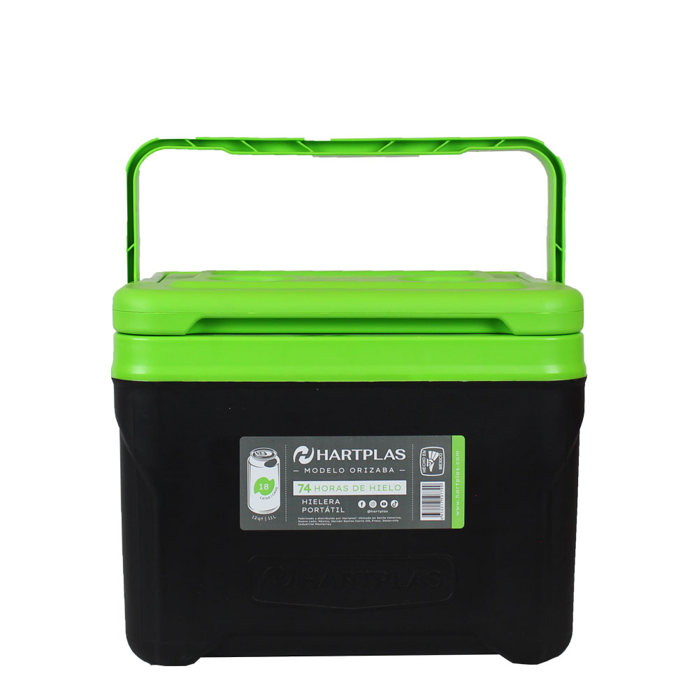 Foto 4 pulgar | Hielera Orizaba Negro-verde 18 Latas 13 Qt, 12.3 Litros Rectangular