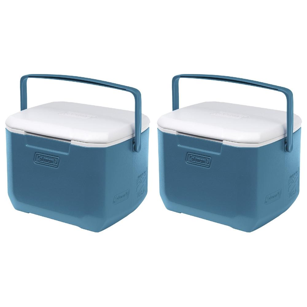Hielera De 16 Qt 22 Latas Chiller 2 Piezas Celeste Coleman
