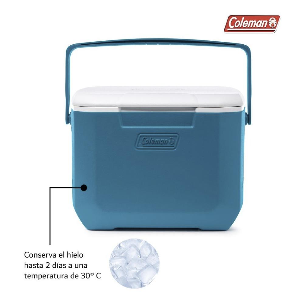 Foto 4 pulgar | Hielera De 16 Qt 22 Latas Chiller 2 Piezas Celeste Coleman