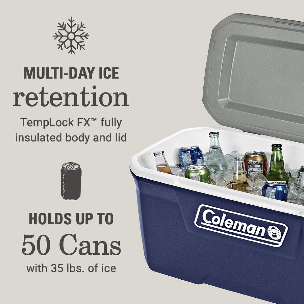 Foto 2 | Hielera Cooler Coleman Azul 70 Qt