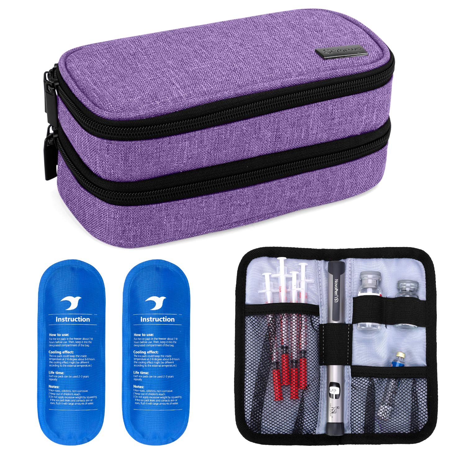 Foto 2 pulgar | Estuche De Viaje Insulin Cooler Yarwo Para Diabéticos De Doble Capa - Venta Internacional.