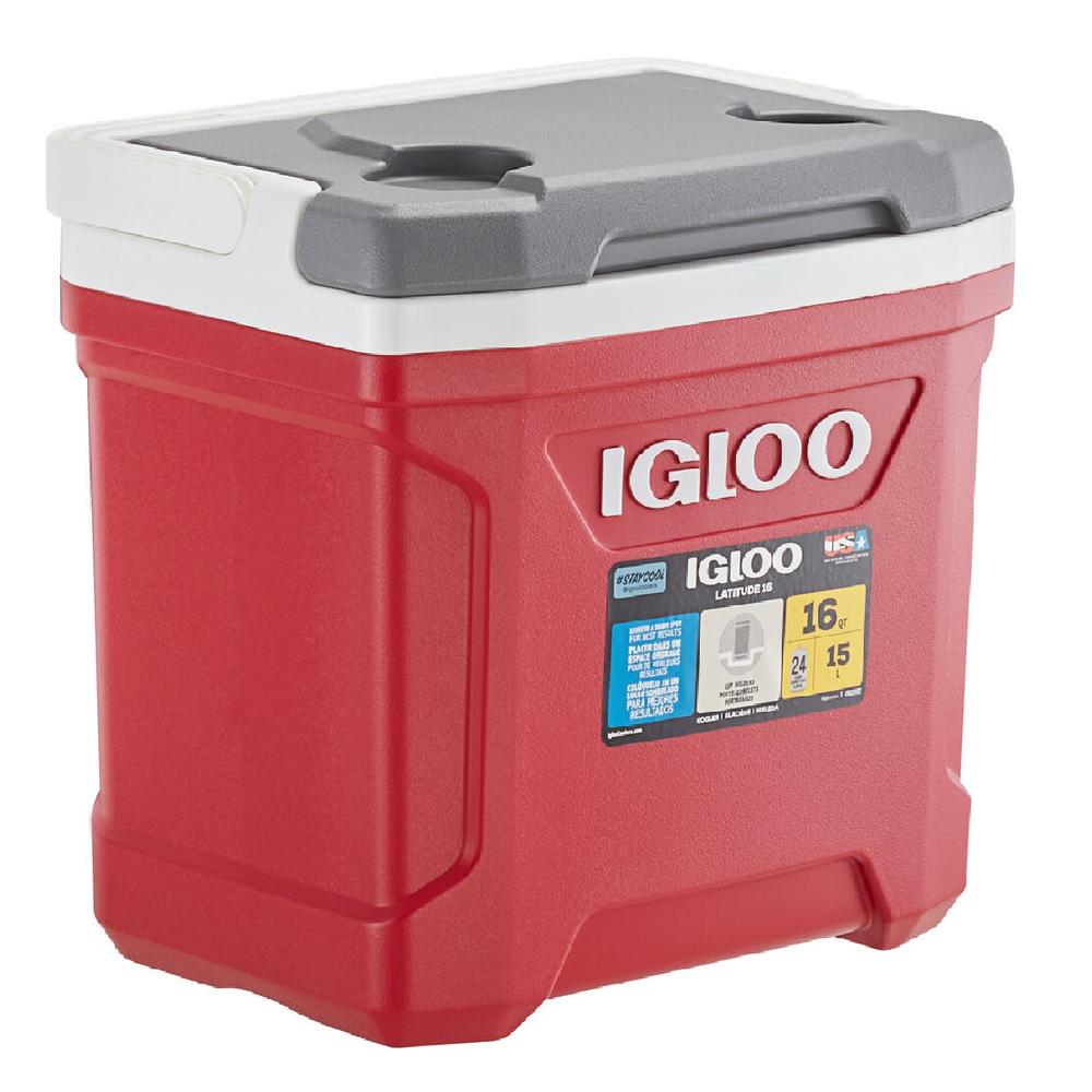 Foto 2 pulgar | Hielera 16 Qt Latitude Roja Industrial 24 Latas Igloo