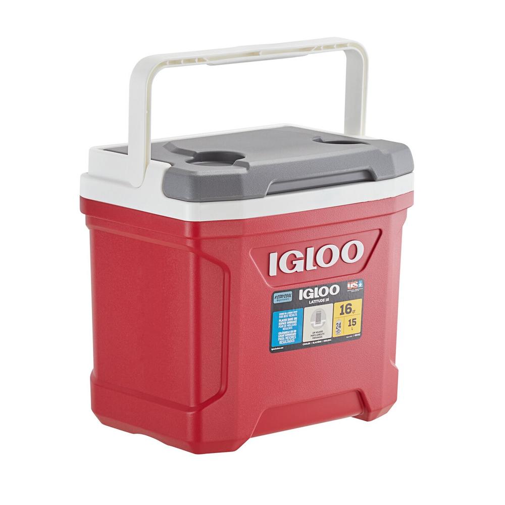 Foto 4 pulgar | Hielera 16 Qt Latitude Roja Industrial 24 Latas Igloo