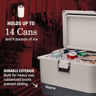Foto 3 | Hielera Rigida Pro 17qt Beige Con Gris Coleman