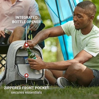 Foto 2 | Mochila Hielera Tipo Backpack 30 Latas Gris Coleman