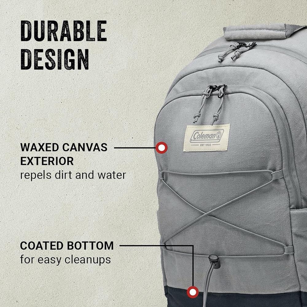 Foto 5 | Mochila Hielera Tipo Backpack 30 Latas Gris Coleman