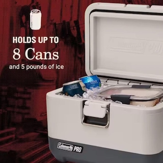 Foto 6 | Hielera Rigida Pro 9qt Beige Con Gris Coleman