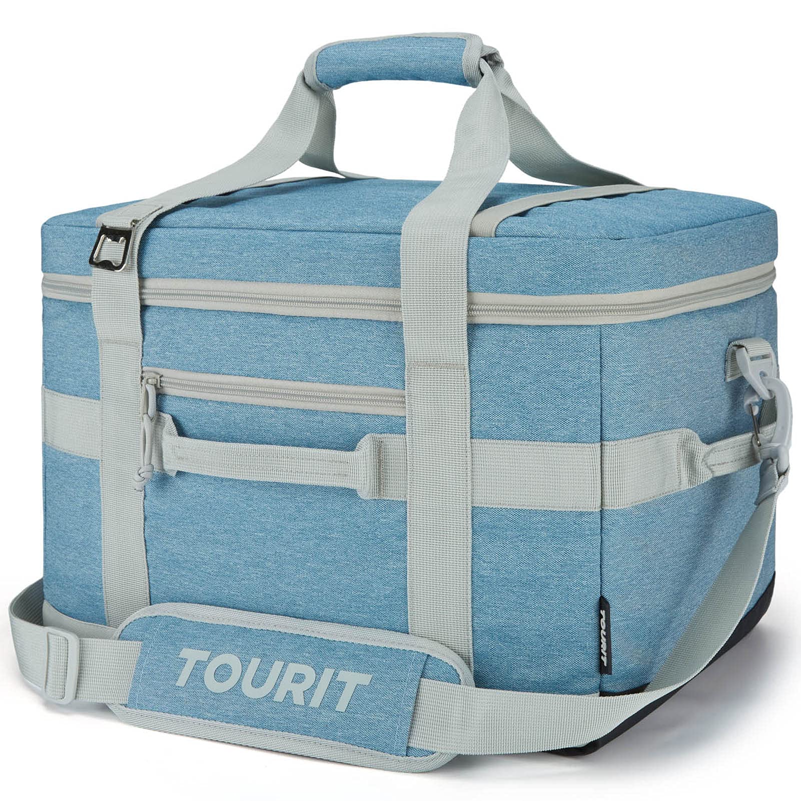 Bolsa Térmica Tourit, Aislante, Plegable, 32 L, 48 Latas, Azul Claro - Venta Internacional.