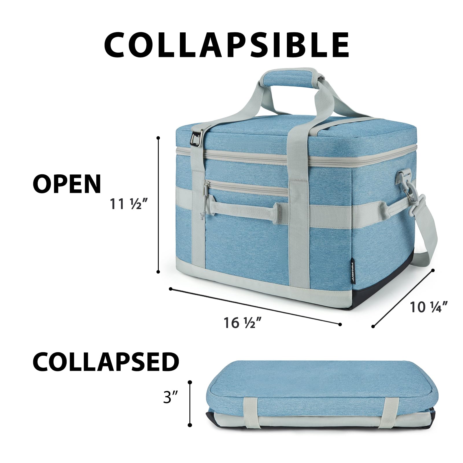 Foto 7 pulgar | Bolsa Térmica Tourit, Aislante, Plegable, 32 L, 48 Latas, Azul Claro - Venta Internacional.