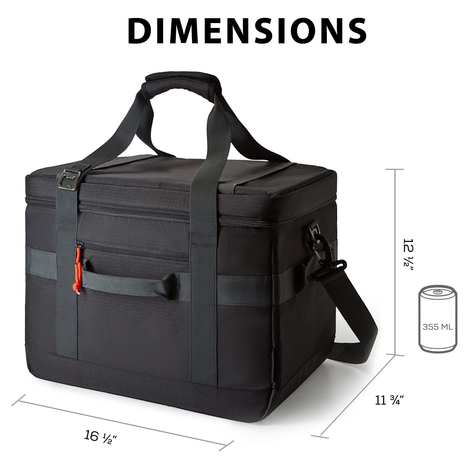 Foto 3 pulgar | Bolsa Térmica Tourit De 40 Litros, Aislante, 60 Latas, Para Pícnic, Playa, Color Negro - Venta Internacional.