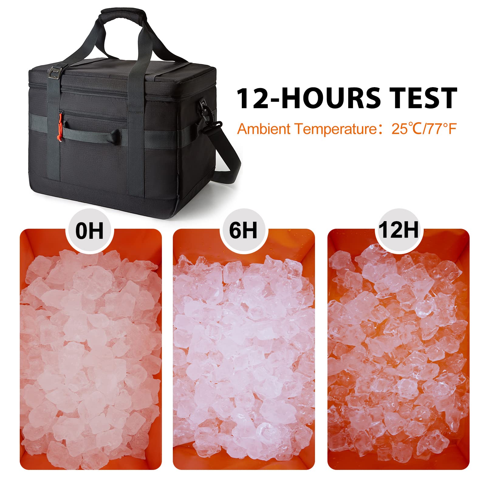 Foto 4 pulgar | Bolsa Térmica Tourit De 40 Litros, Aislante, 60 Latas, Para Pícnic, Playa, Color Negro - Venta Internacional.