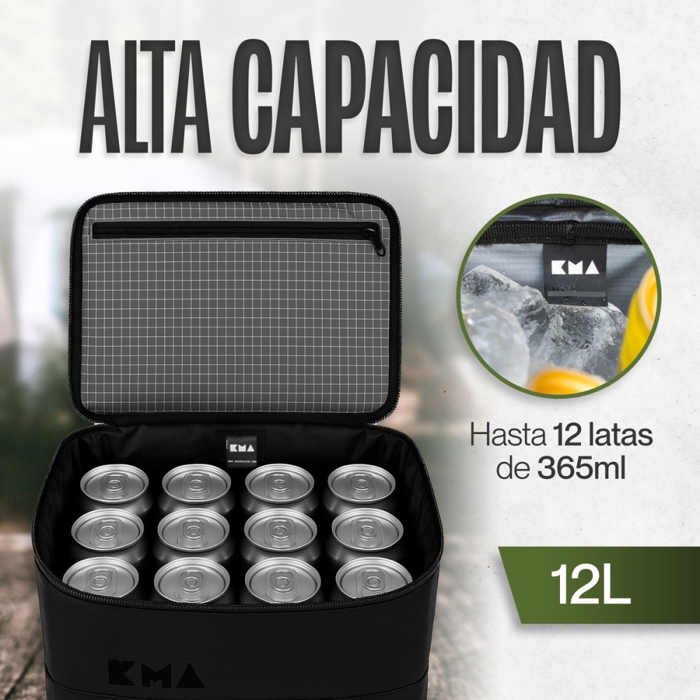 Foto 5 pulgar | Hielera Outdoor Kma 12l Color Negro Impermeable