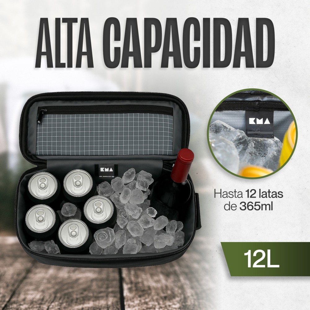Foto 5 pulgar | Hielera Outdoor Kma 12l Color Negro Impermeable