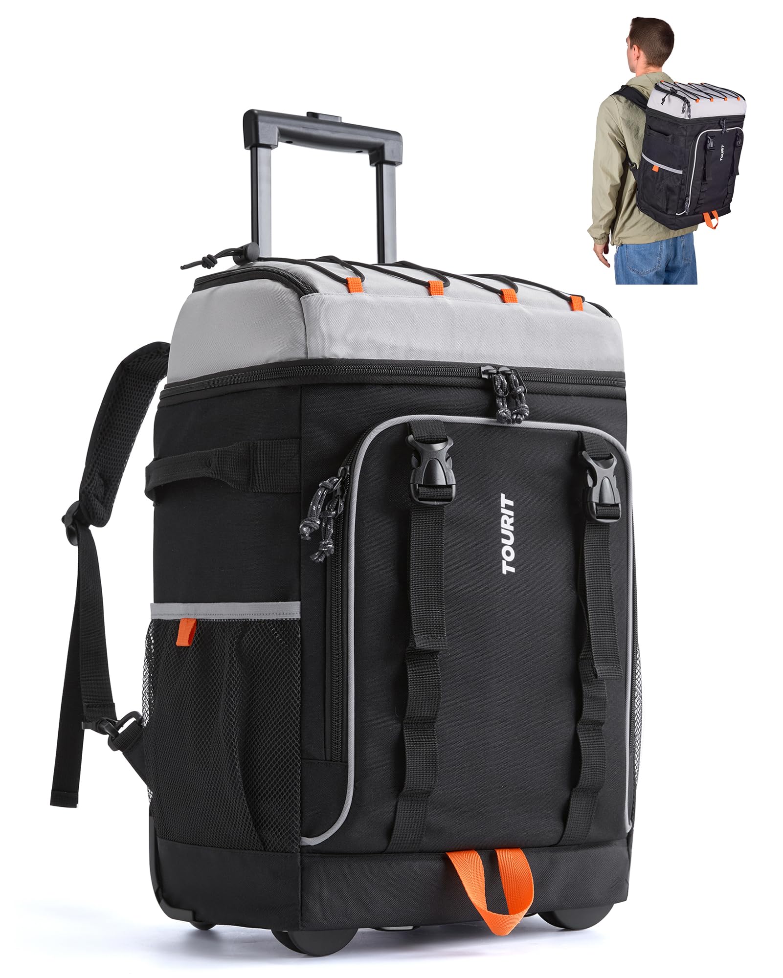 Mochila Térmica Tourit De 30 Litros, 50 Latas, Con Ruedas, Para Mujer - Venta Internacional.
