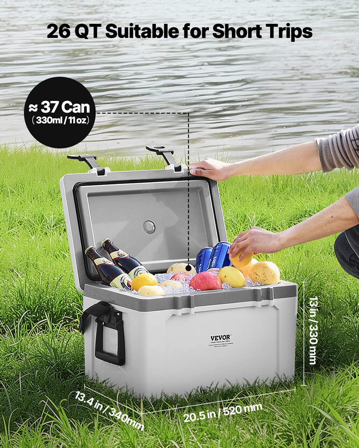 Foto 3 pulgar | Nevera Portátil Vevor 26l Con Retención De Hielo Para Picnics - Venta Internacional.