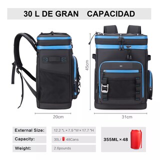 Foto 2 | Hielera Mochila Portátil De 30l Eo Safe Imports Esi-18748 Color Multicolor