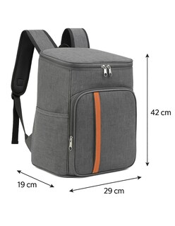 Foto 4 | Mochila Termica Aislante Portátil Gris + Gratis Termo Güish De Regalo