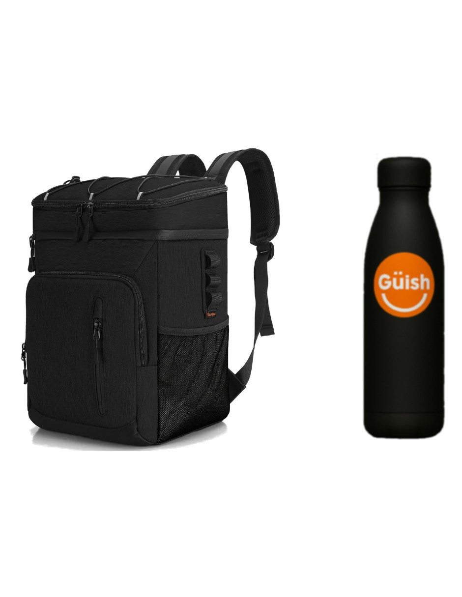 Foto 1 | Hielera Portatil Con Bolsa Termica Impermeable Negro + Gratis Termo Güish De Regalo