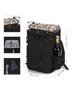 Foto 3 | Hielera Portatil Con Bolsa Termica Impermeable Negro + Gratis Termo Güish De Regalo