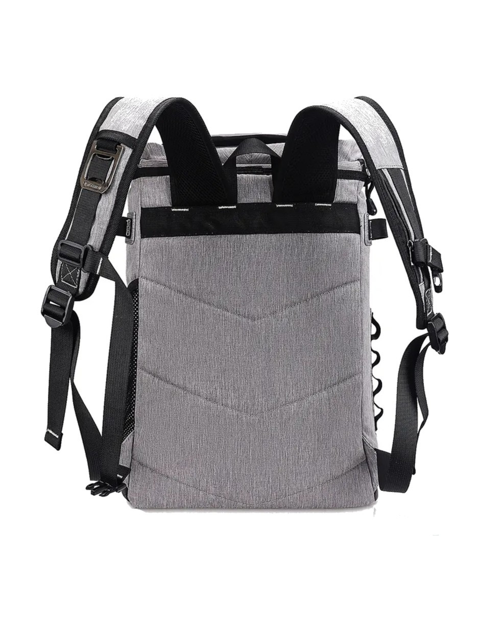 Foto 4 pulgar | Mochila Hielera Termica Mochila Impermeable Gris + Gratis Termo Güish De Regalo