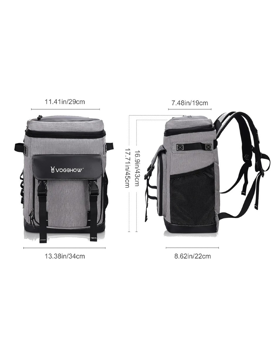 Foto 4 | Mochila Hielera Termica Mochila Impermeable Gris + Gratis Termo Güish De Regalo