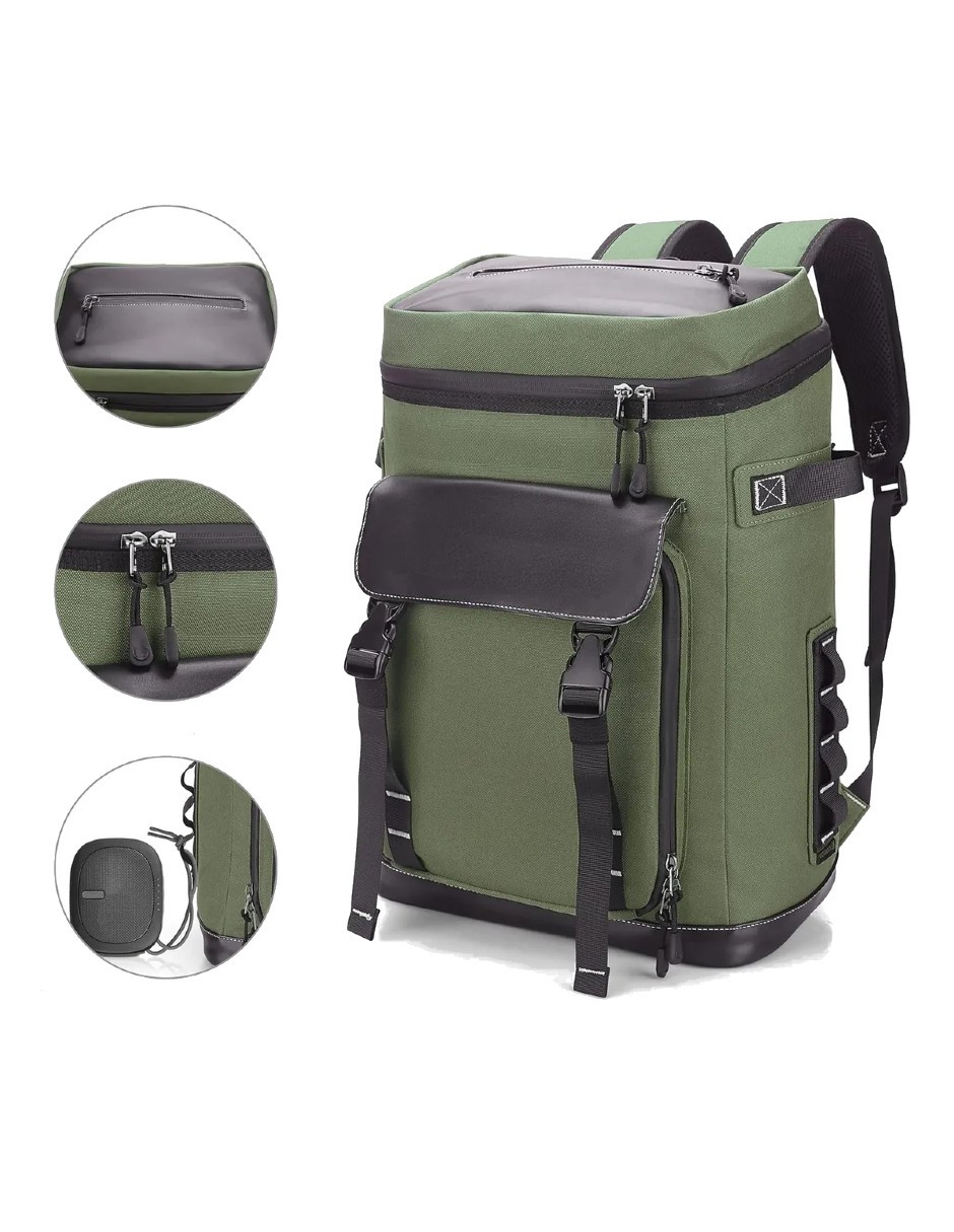 Foto 3 | Hielera Portatil Con Bolsa Térmica Impermeable Verde+ Gratis Termo Güish De Regalo