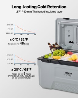 Foto 3 | Hielera Portátil Vevor De 74 Litros Con Retención De Hielo Para Viajes Familiares - Venta Internacional.