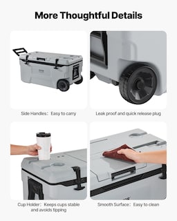Foto 5 | Hielera Portátil Vevor De 74 Litros Con Retención De Hielo Para Viajes Familiares - Venta Internacional.