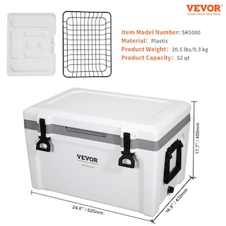 Foto 7 | Cooler Vevor, Ultraligero Y Duro, 52 Cuartos De Galón, Retención De Hielo Durante 6 Días - Venta Internacional.