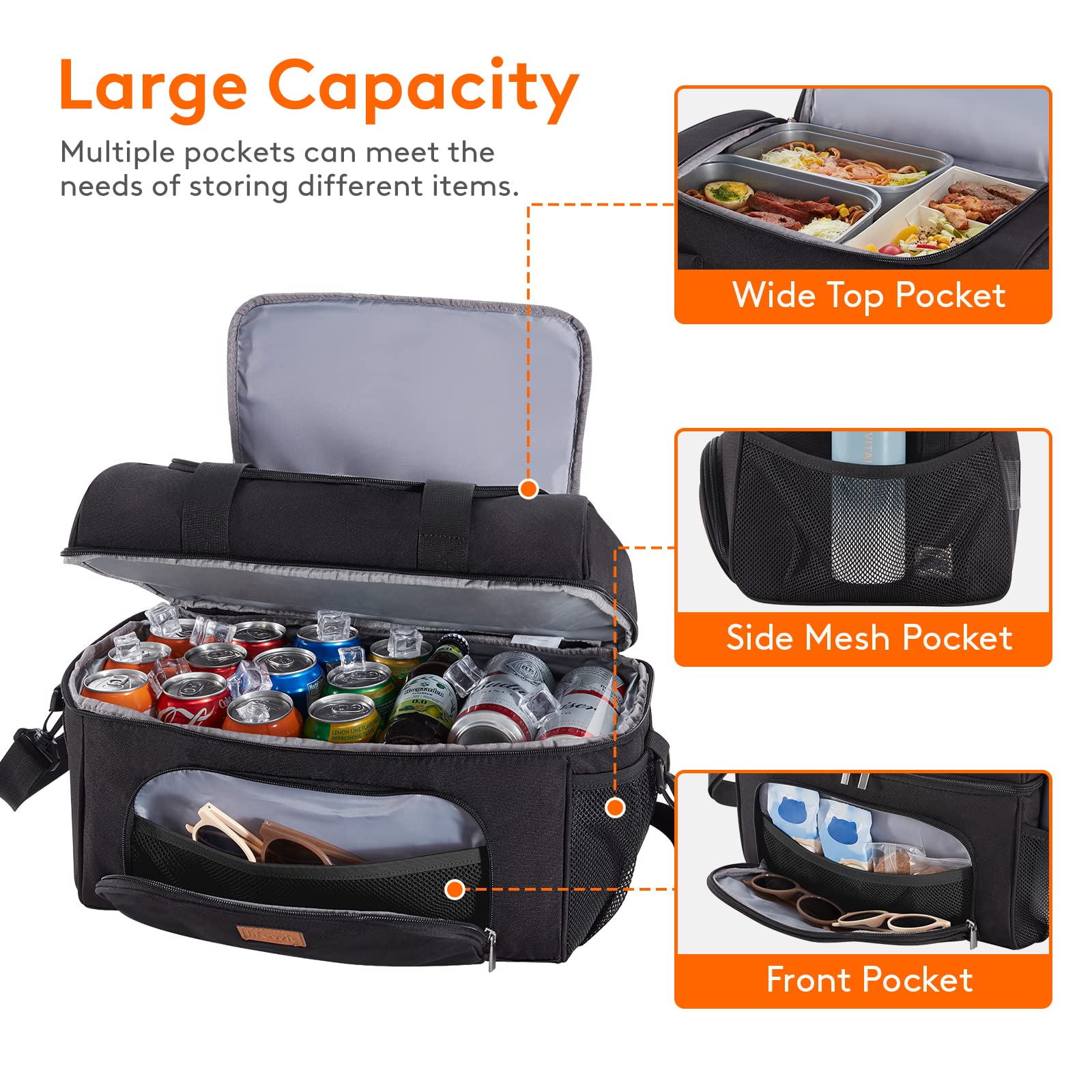 Foto 6 pulgar | Bolsa Térmica Lifewit, Tamaño Grande, 23 L, 32 Latas, Aislante, Para Pícnic - Venta Internacional.