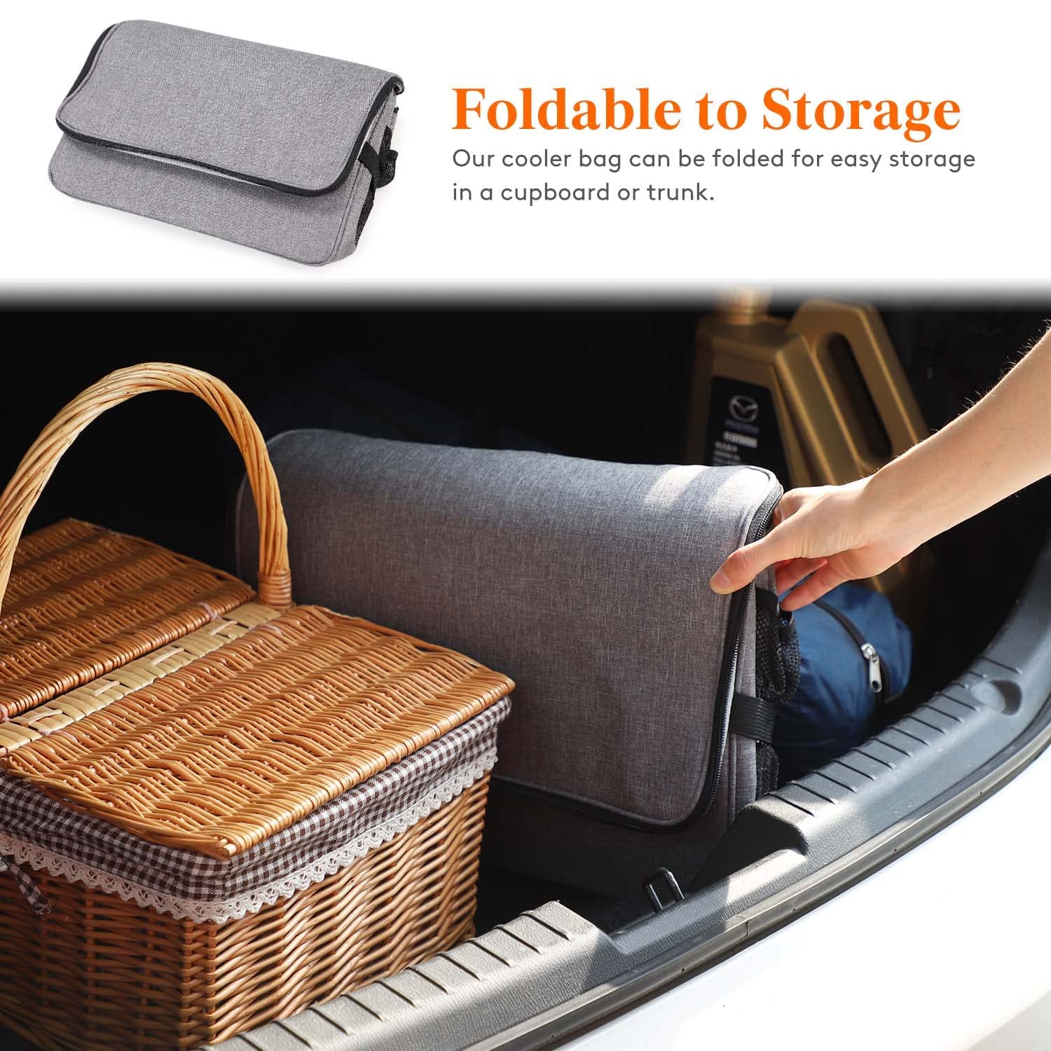 Foto 6 pulgar | Bolsa Frigorífica Lifewit 30 L/50 Latas, Plegable, Aislante, Gris - Venta Internacional.