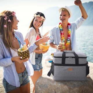 Foto 6 | Bolsa Frigorífica Lifewit 30 L/50 Latas, Plegable, Aislante, Gris - Venta Internacional.