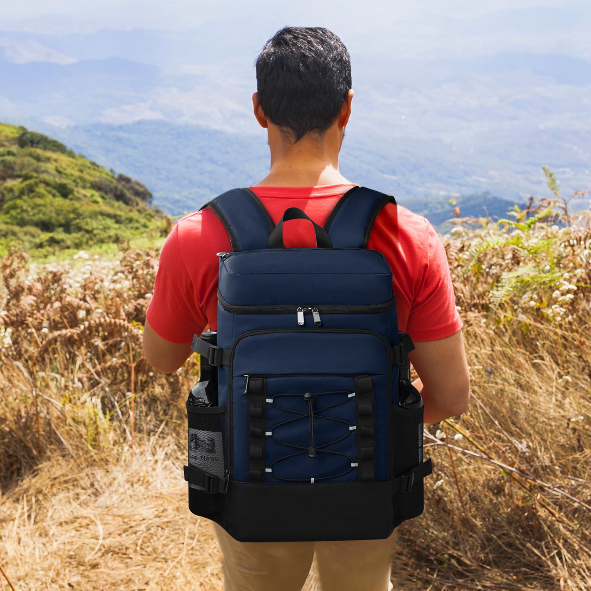 Foto 4 pulgar | Mochila Térmica Miycoo 28 L Con Aislamiento Para 40 Latas, Impermeable, Azul - Venta Internacional.