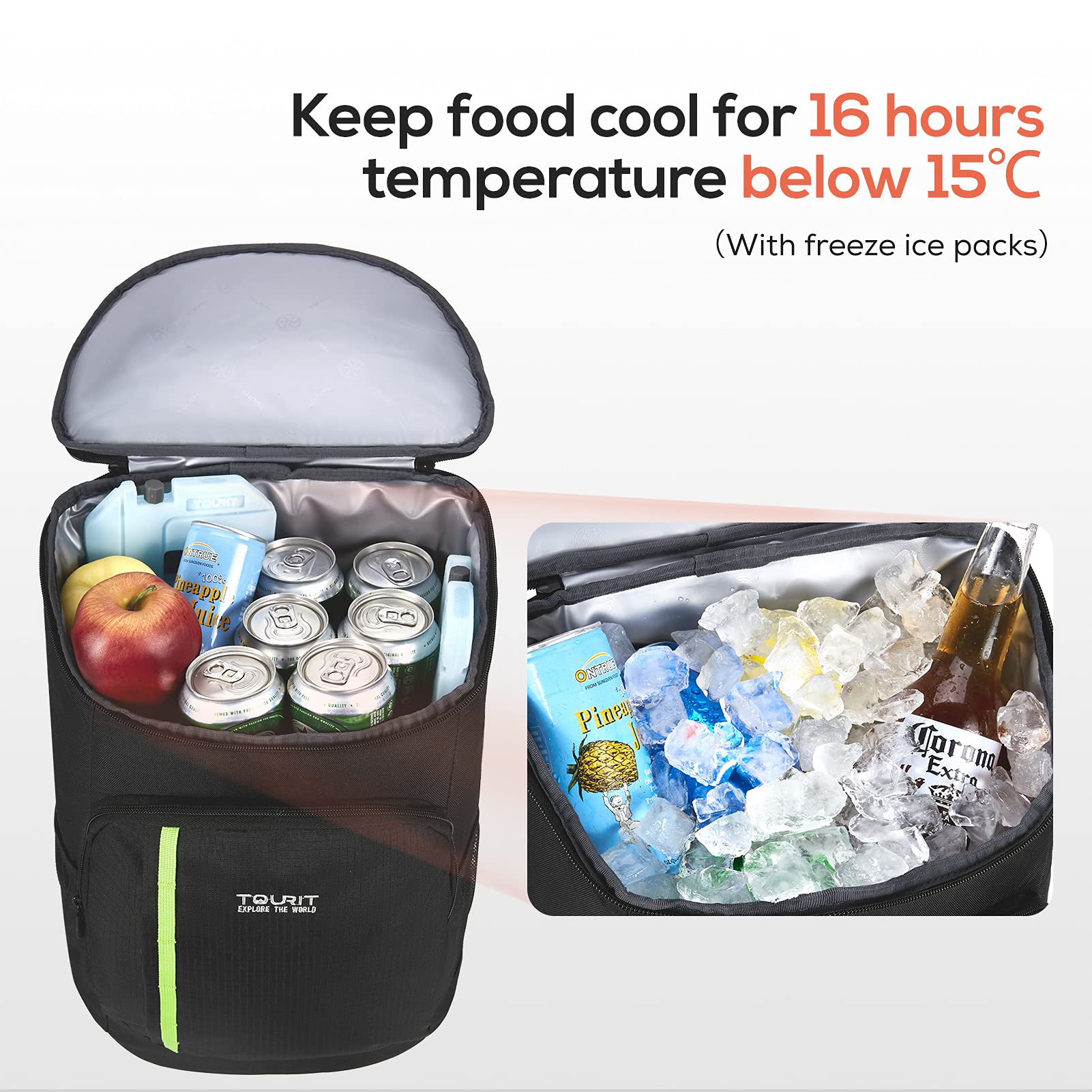 Foto 5 pulgar | Mochila Térmica Tourit Para 30 Latas, Ligera Y Aislante - Venta Internacional.