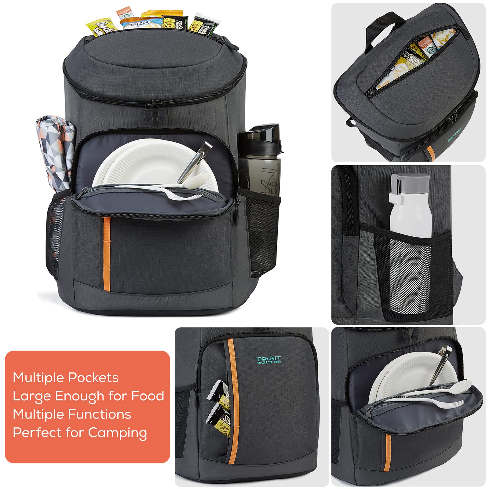 Foto 7 pulgar | Mochila Térmica Tourit Para 30 Latas, Ligera Y Aislante - Venta Internacional.