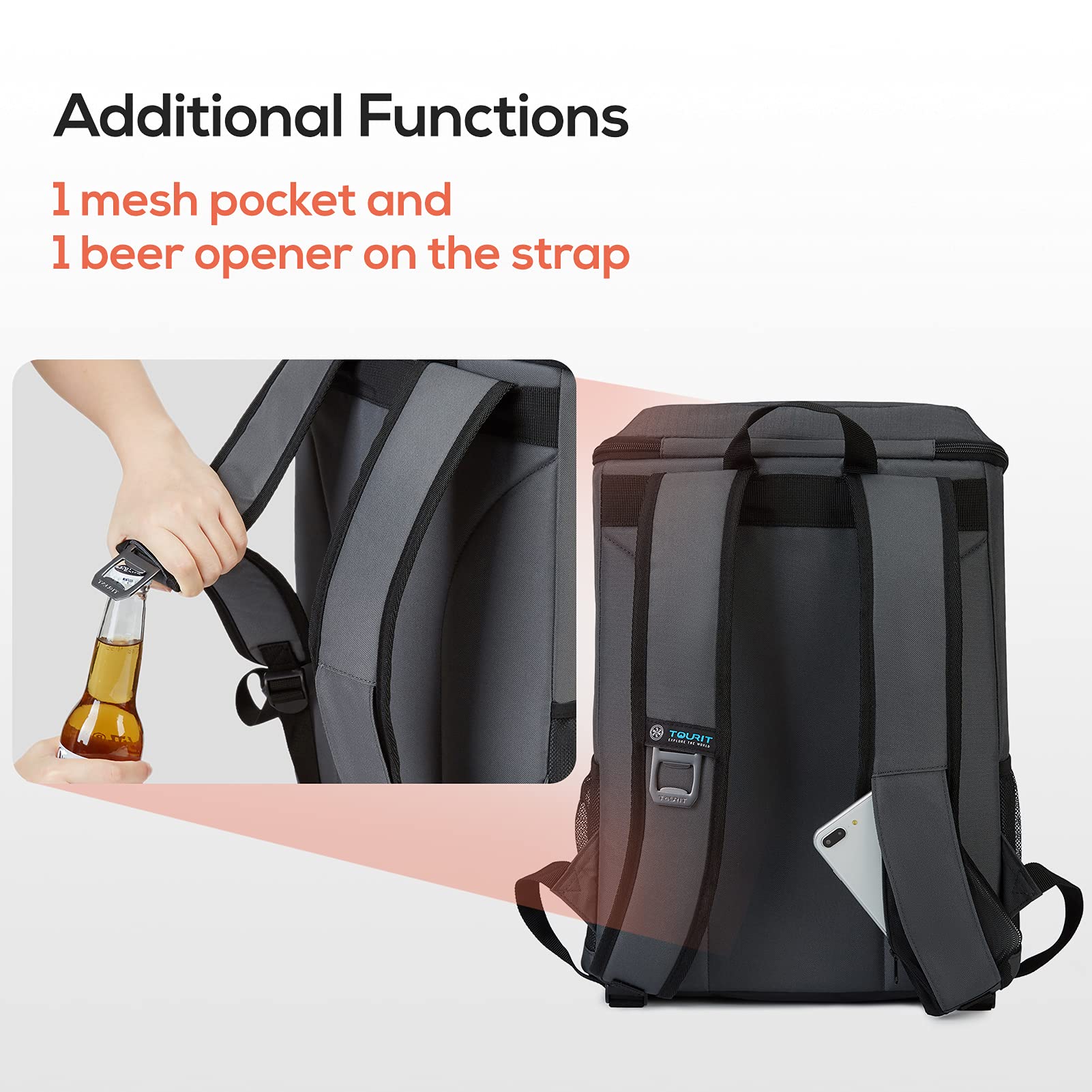 Foto 8 pulgar | Mochila Térmica Tourit Para 30 Latas, Ligera Y Aislante - Venta Internacional.