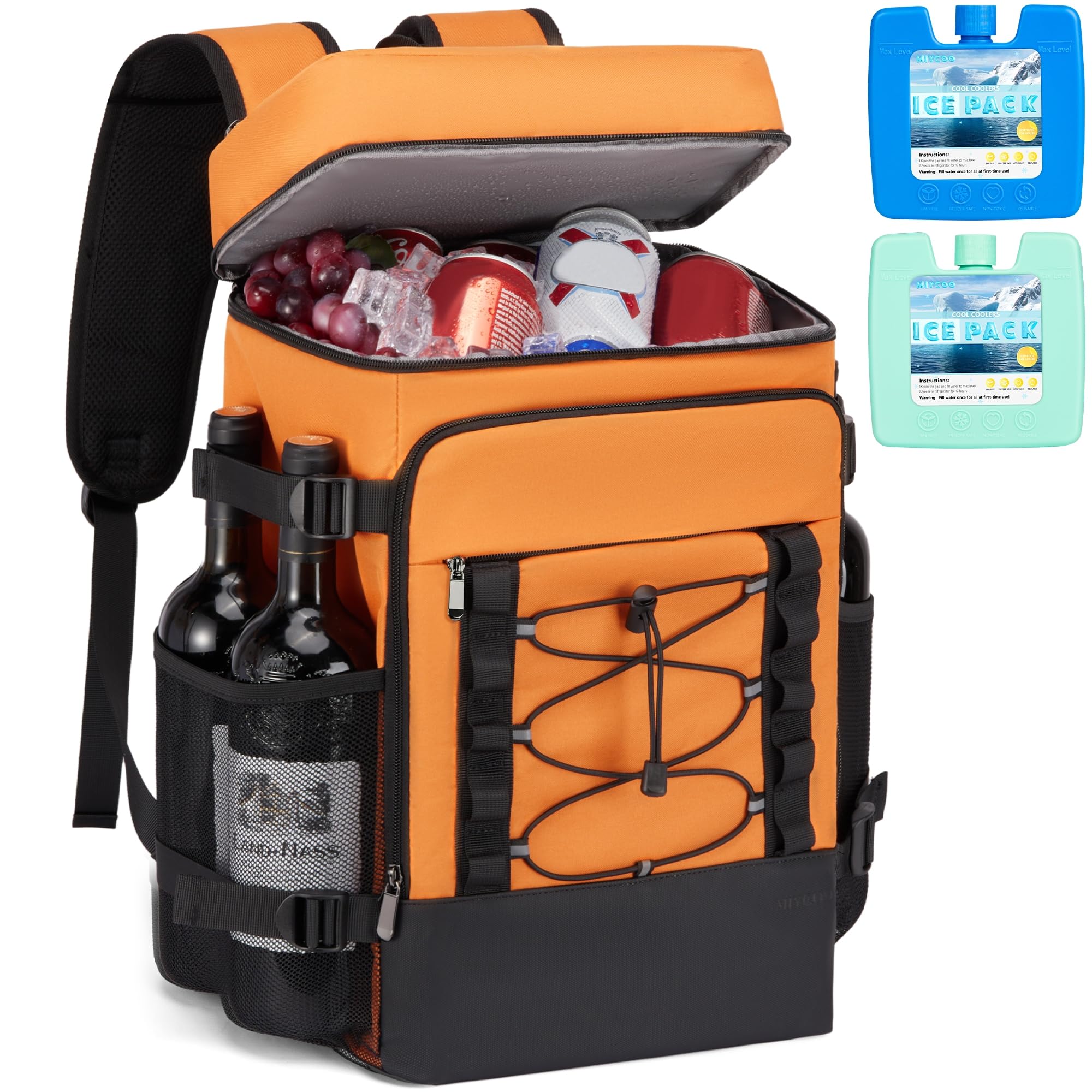 Foto 2 pulgar | Mochila Térmica Miycoo 28 L, Aislante, 40 Latas, Impermeable, Naranja - Venta Internacional.