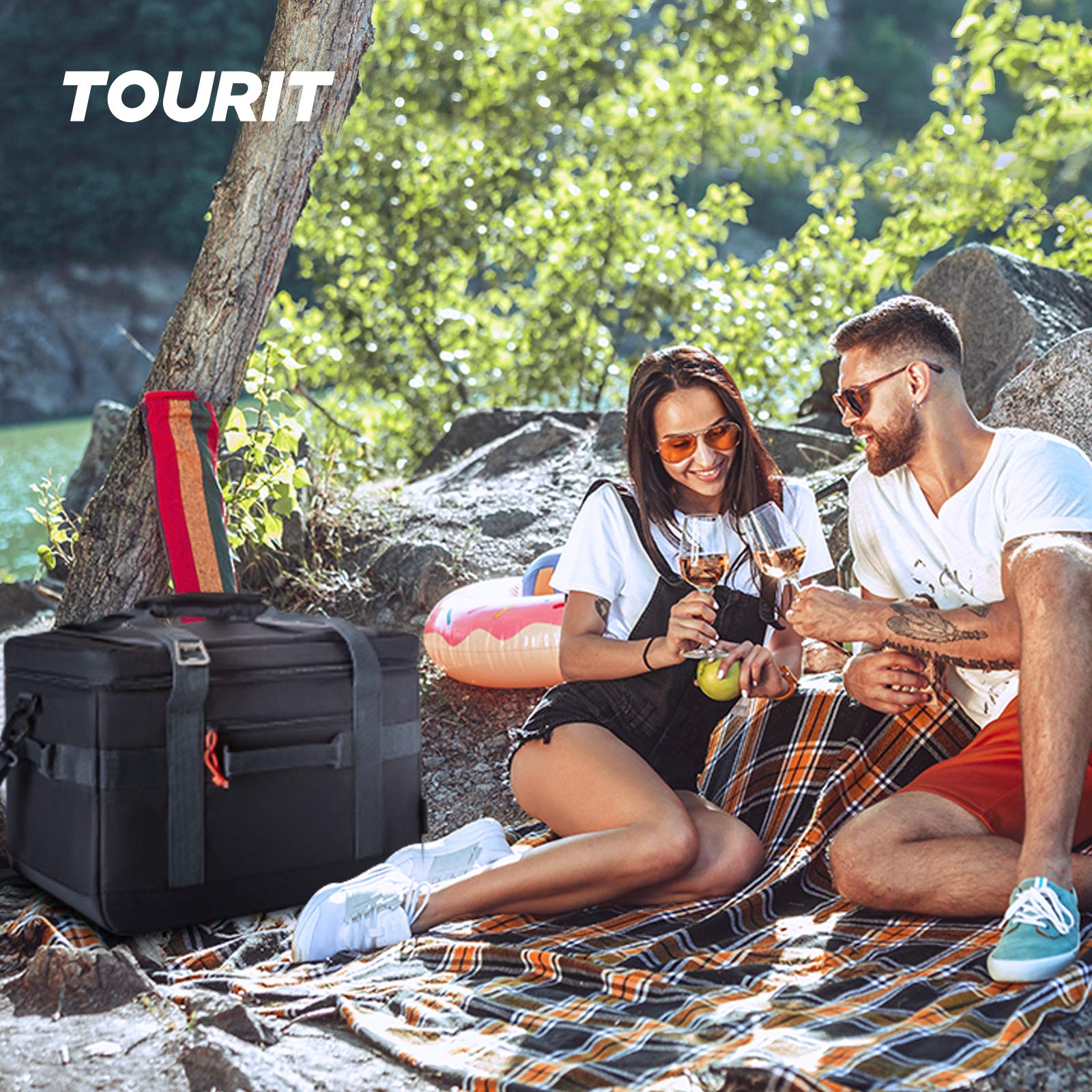Foto 7 pulgar | Bolsa Térmica Tourit De 32 Litros Con Aislamiento, 48 Latas, Para Pícnic, Playa, Negra - Venta Internacional.