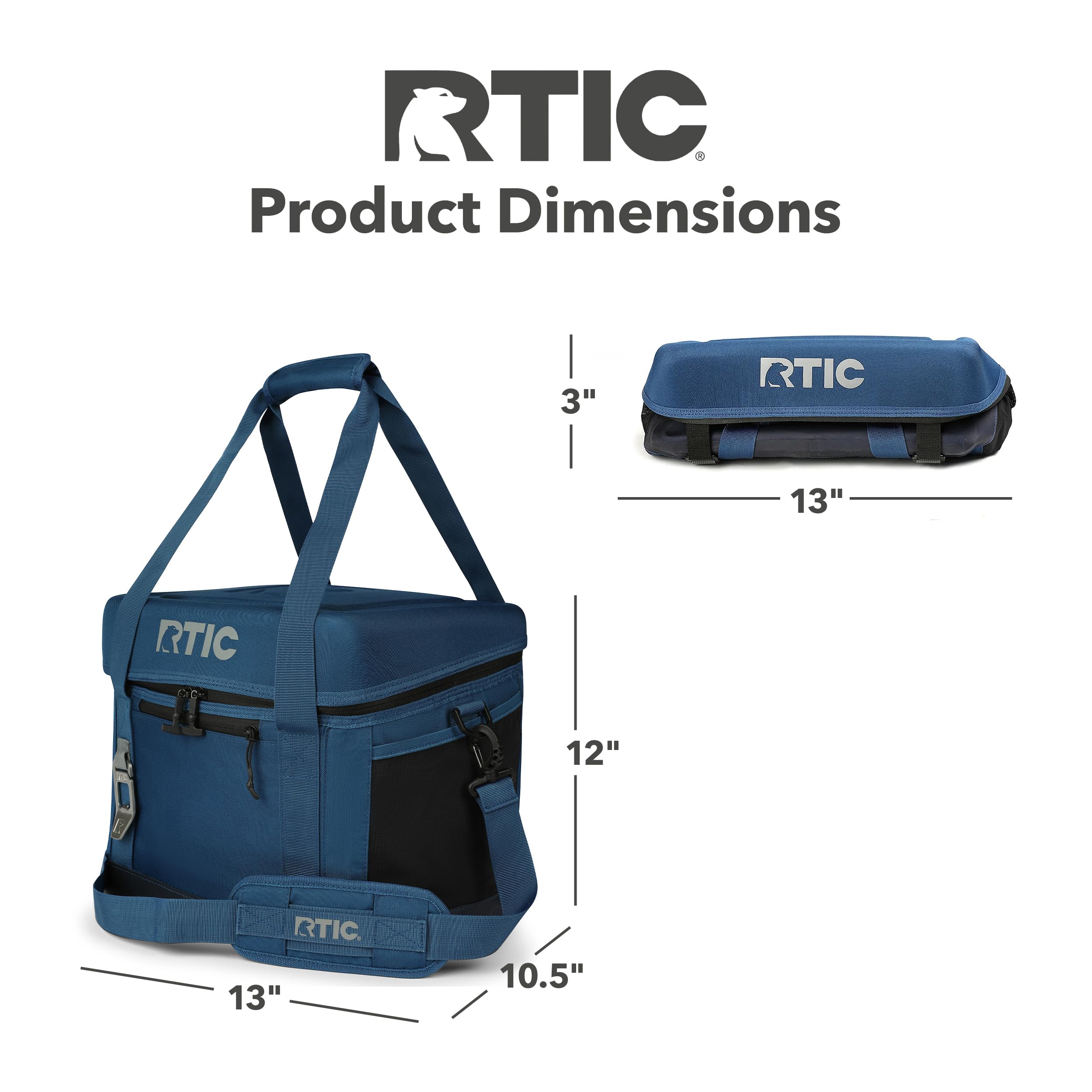 Foto 4 | Cooler Rtic Everyday 28 Latas Portátil Con Lados Blandos, Azul Marino - Venta Internacional.