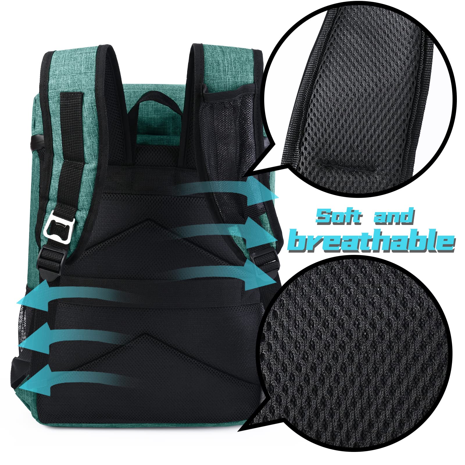 Foto 3 | Mochila Térmica Baglher Para 30 Latas, Aislante, A Prueba De Fugas, Color Verde - Venta Internacional.