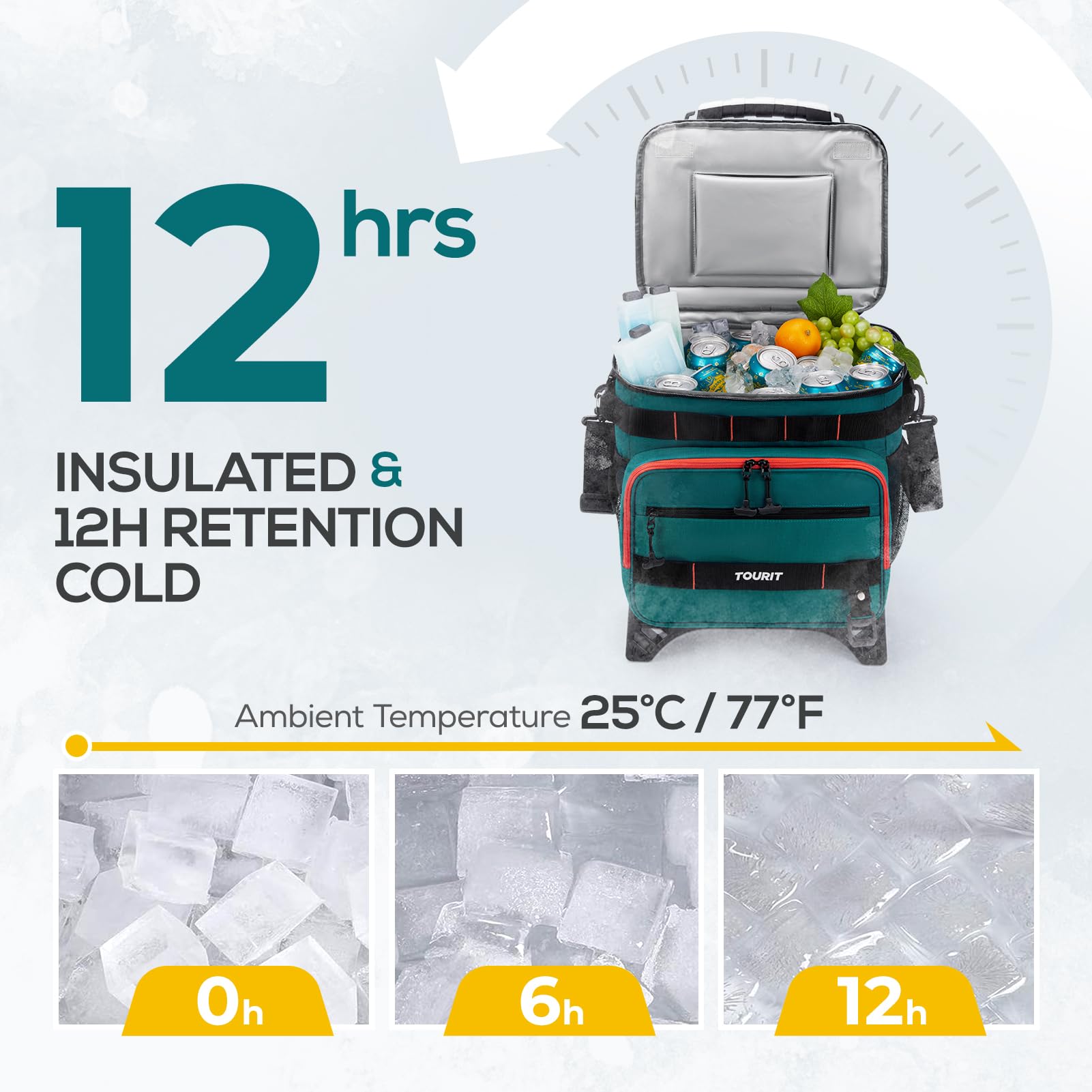 Foto 5 | Cooler Tourit, Plegable, Con Aislamiento De 48 Latas Y Carro Todo Terreno - Venta Internacional.