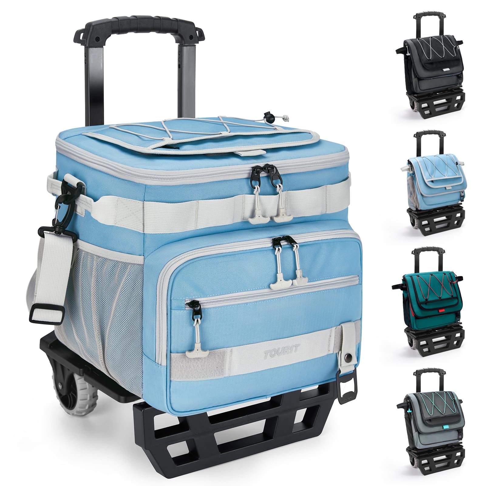 Foto 2 pulgar | Cooler Tourit, Plegable, Con Aislamiento De 48 Latas Y Carro Todo Terreno - Venta Internacional.