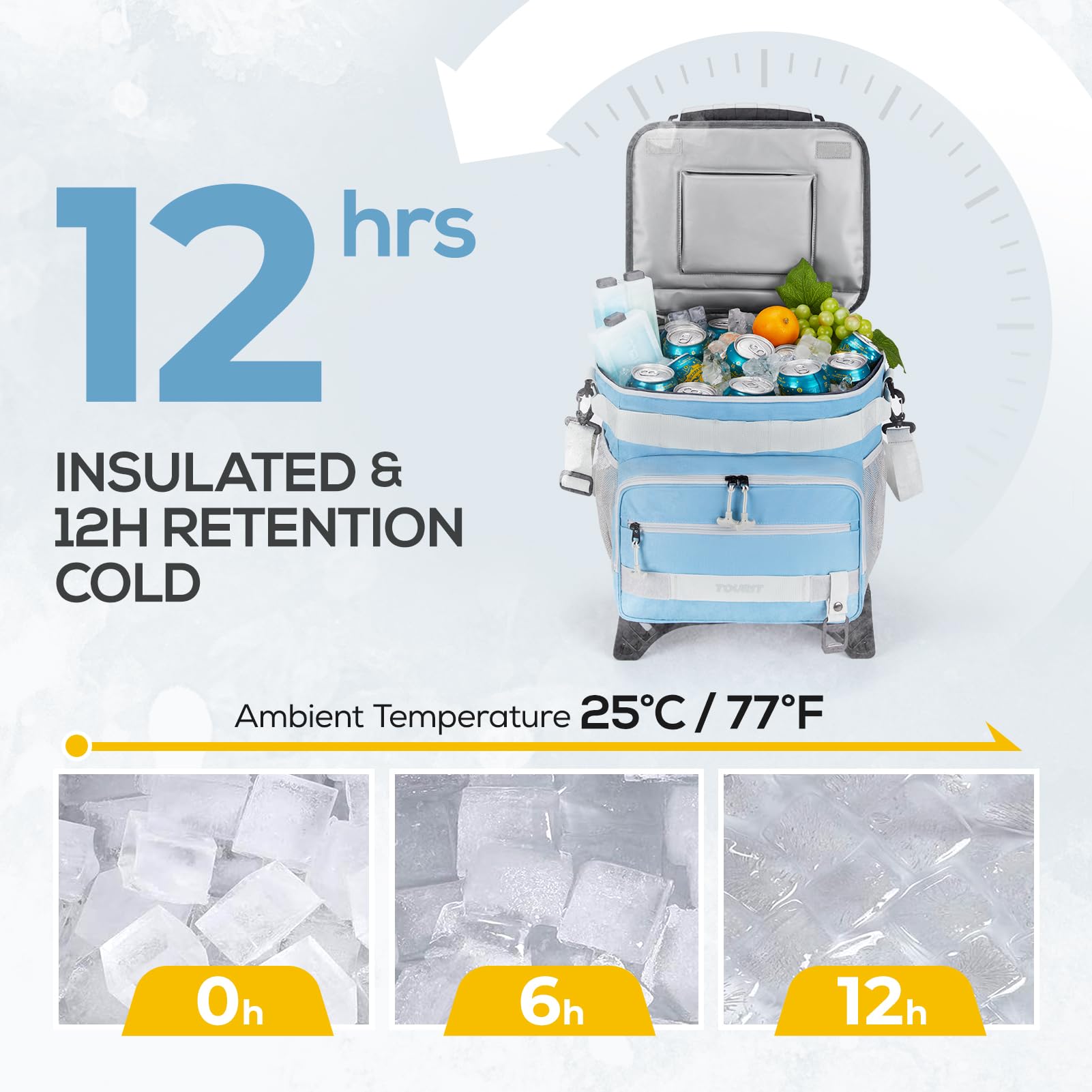 Foto 5 | Cooler Tourit, Plegable, Con Aislamiento De 48 Latas Y Carro Todo Terreno - Venta Internacional.