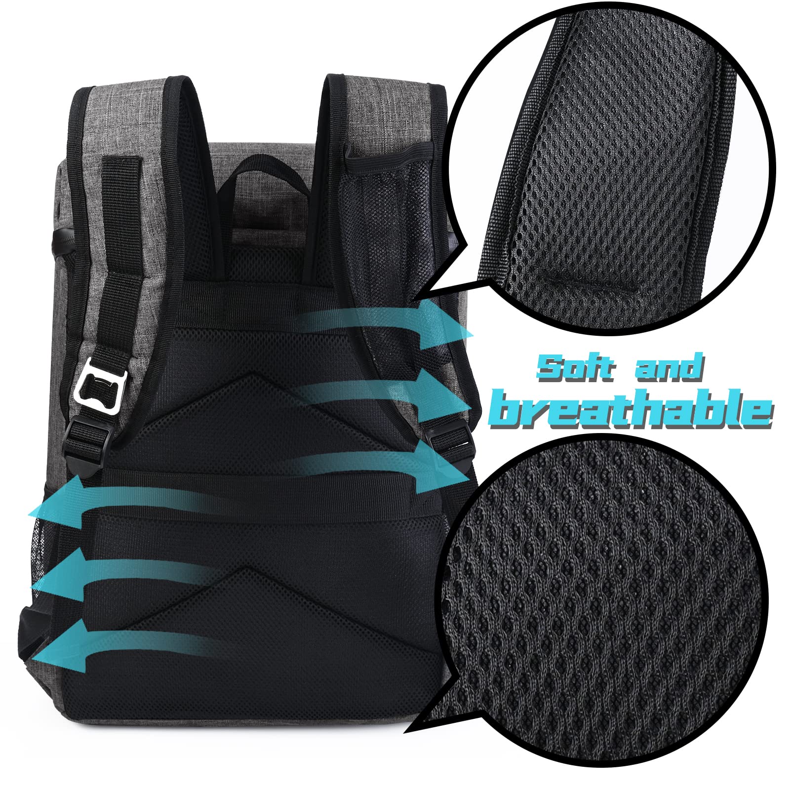 Foto 4 pulgar | Mochila Térmica Baglher Para 30 Latas, Aislante, A Prueba De Fugas, Color Gris - Venta Internacional.