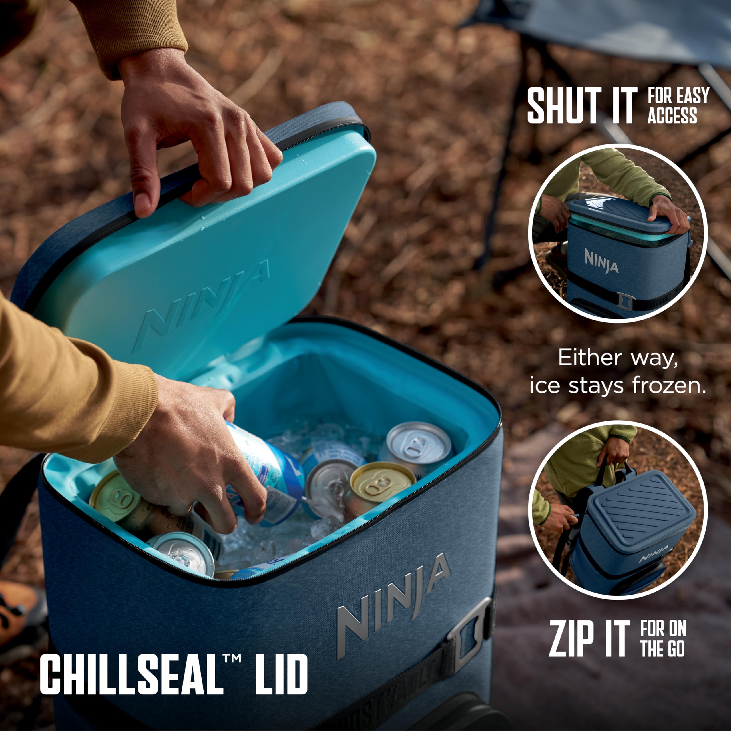 Foto 5 pulgar | Mochila Cooler Ninja Frostvault Go 36 Can Lakeshore Blue - Venta Internacional.