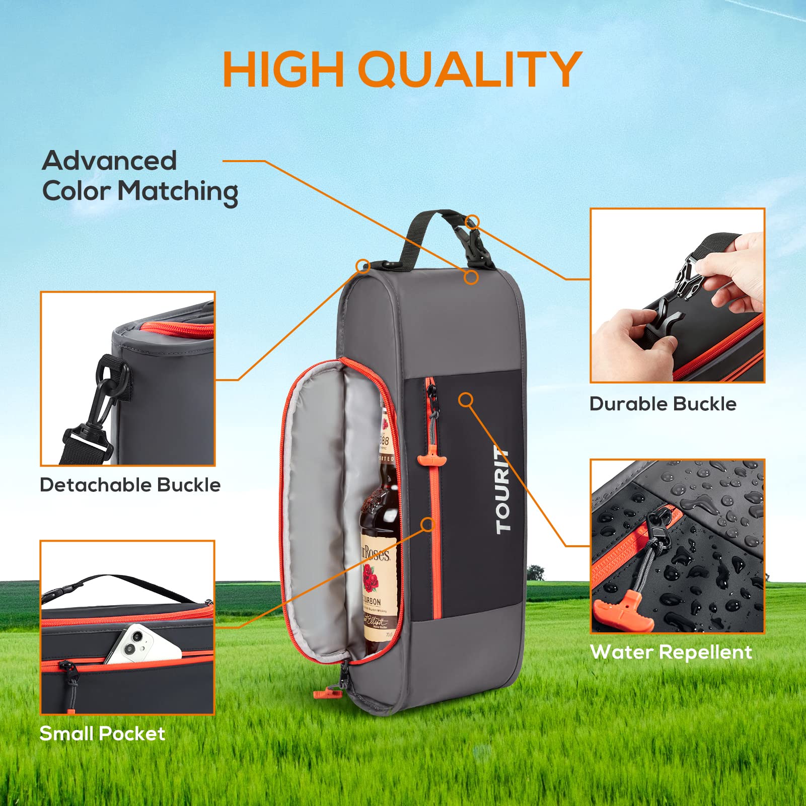 Foto 4 pulgar | Bolsa Térmica De Golf Tourit Con Funda Aislante Para 6 Latas Para Hombre - Venta Internacional.