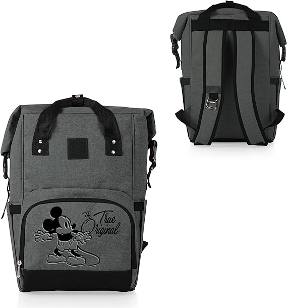 Foto 4 pulgar | Mochila Enfriadora Enrollable Picnic Time Disney Mickey Mouse Mochila de Senderismo Bolsa Térmica Gris