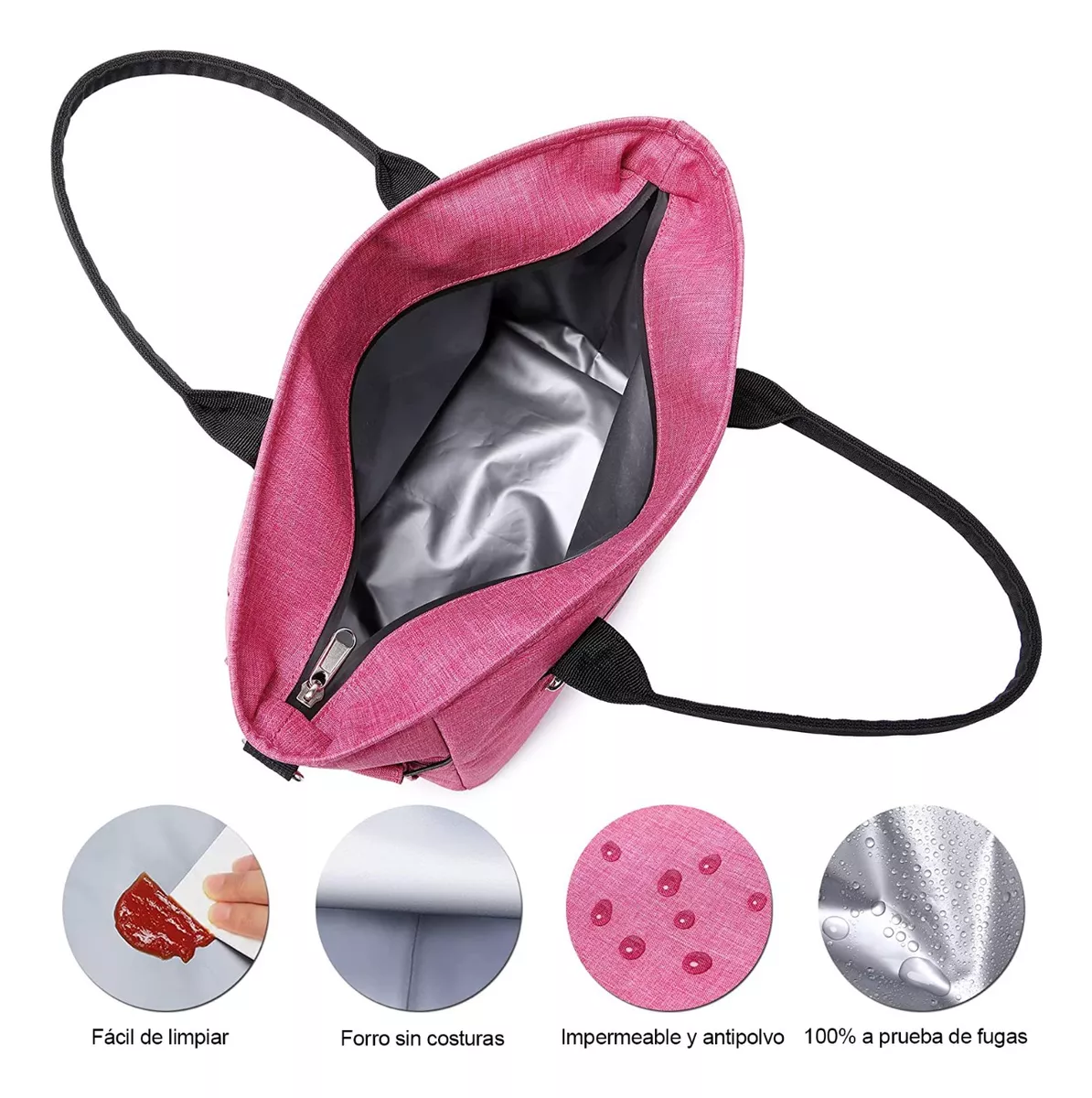 Foto 6 pulgar | Lonchera Impermeable Rosa para Mujer