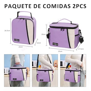 Foto 2 | Lonchera Térmica Eo Safe Imports Morada 2 Piezas